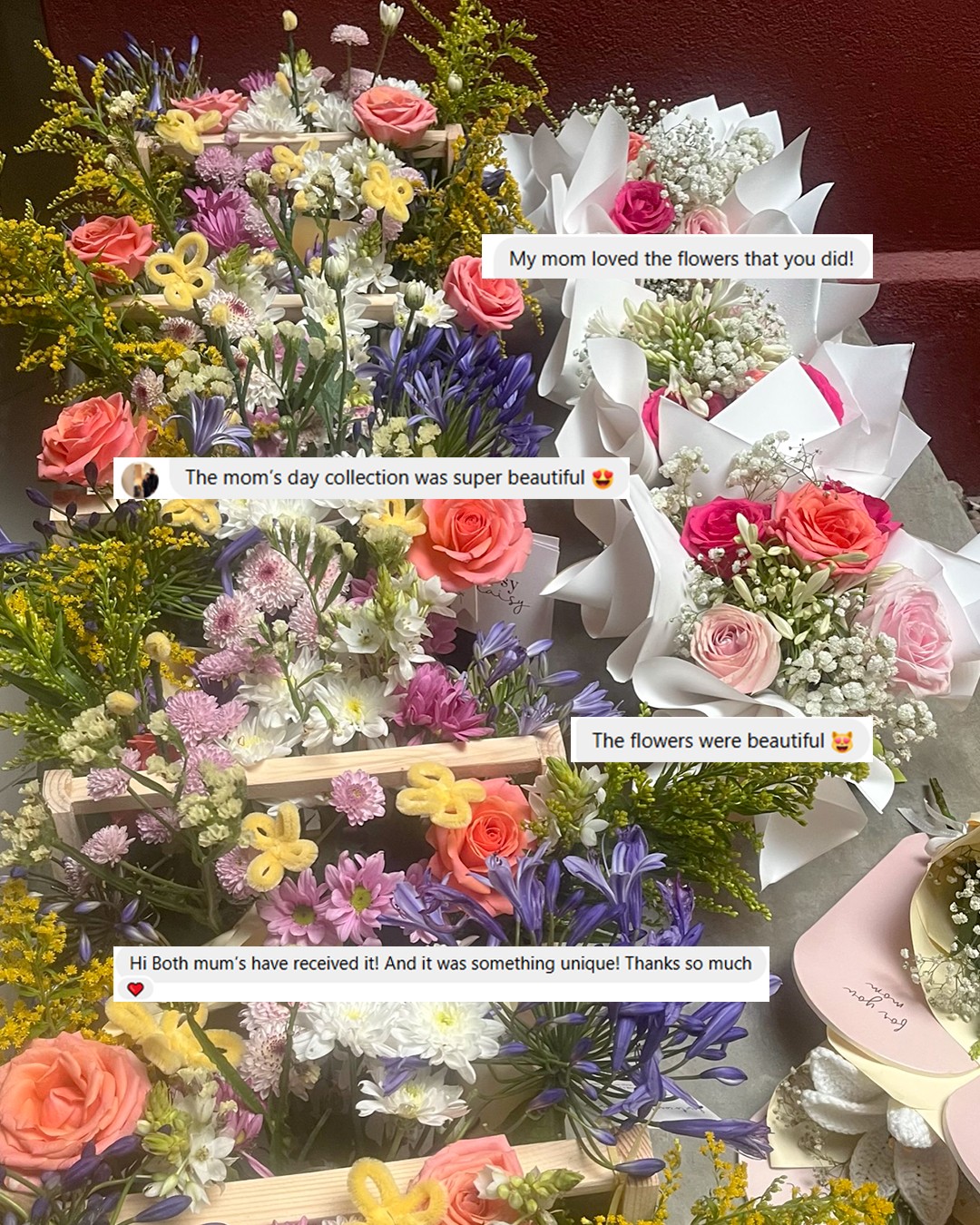 🌸 Our Mother’s Day Collection was made with love—and your response left us speechless! 💐 A huge THANK YOU to everyone who placed an order, shared the love, and made this season so special. Because of you, we got to spread joy to amazing moms everywhere! 🥹✨ Your trust means the world to us. 💖
#ThankYouForTheLove #OopsieDaisyMoments #MothersDayMagic #MadeWithLove #FloralGratitude
