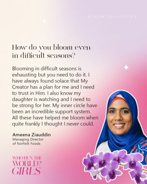 Meet Ameena Ziauddin — Managing Director of Norfolk Foods 🌸

Blooming in difficult seasons isn’t easy, but Ameena leans on faith, trusting that her Creator has a plan for her. With the support of her inner circle and the strength she shows for her daughter, she continues to bloom even when the path feels hard.

Her flowers are Jasmine and Orchids — Jasmine for the beautiful childhood memories of home, and Orchids for perseverance and love, the very flowers her husband proposed with.

What flower represents you? 🌷 @norfolk_foods Norfolk Foods 

#WhoRunTheWorld #WomenWhoInspire #WomensMonth #BloomInEverySeason #WomenInBusiness #OrchidLove #JasmineMemories #FaithAndStrength #SriLankanWomen #CelebrateHer