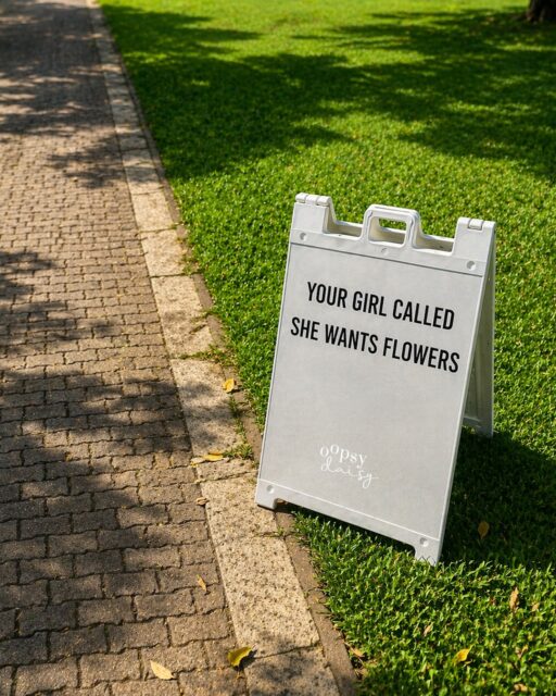 Your sign’s doing the talking so you don’t have to 🌸😅

“Your girl called… you know what to do.”

#FlowersFixEverything #HintHint #RelationshipGoals #DoBetter #FlowerPower #SimpleThings #RomanceDoneRight #GetHerFlowers #StreetSigns #SubtleNotSubtle